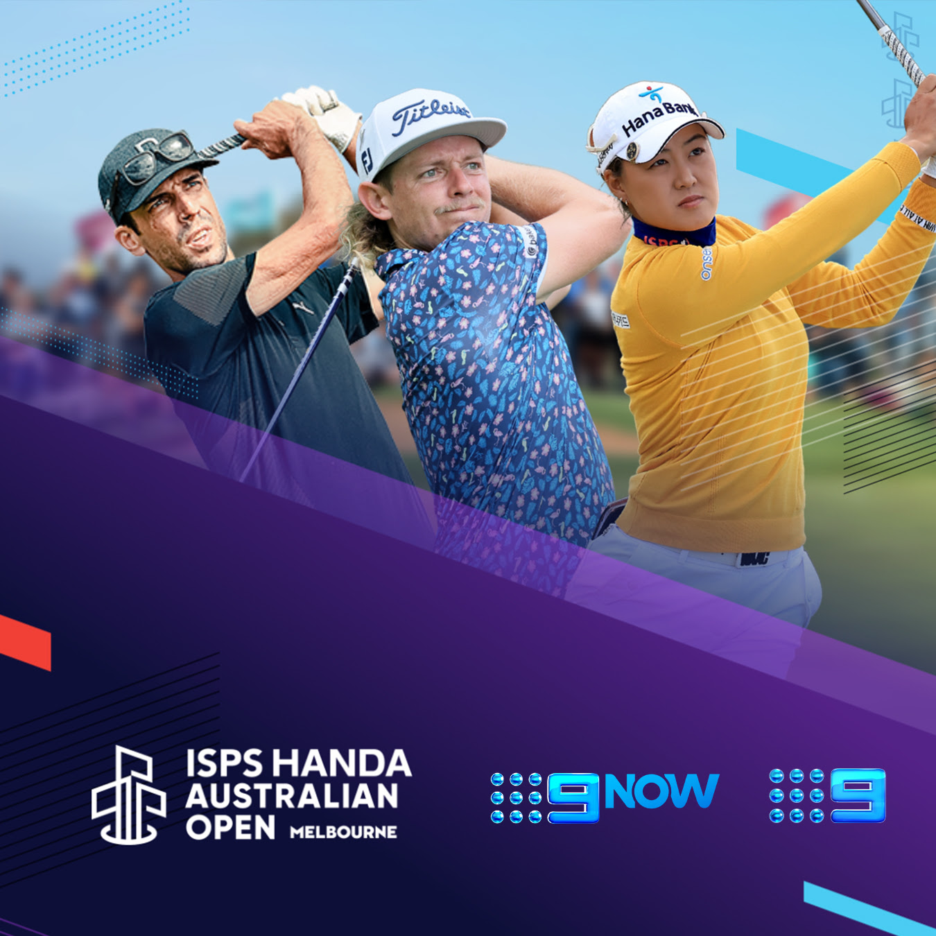 Australian Open golf this week on Nine Nine for Brands