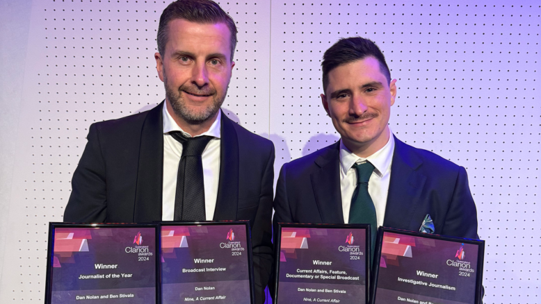 Dan Nolan & Ben Stivala honoured as joint journalists of the year